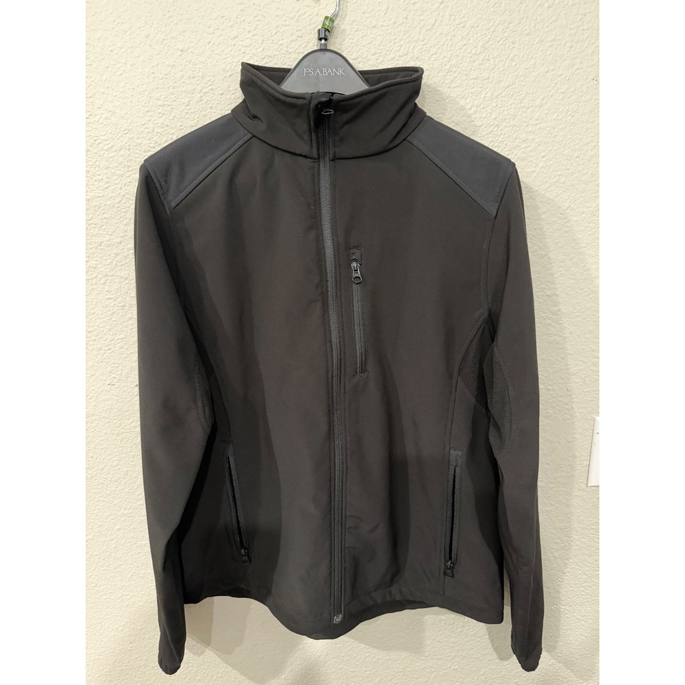 Black Diamond Mens Softshell Jacket Black Full Zip Fleece Lined Medium RN 108592